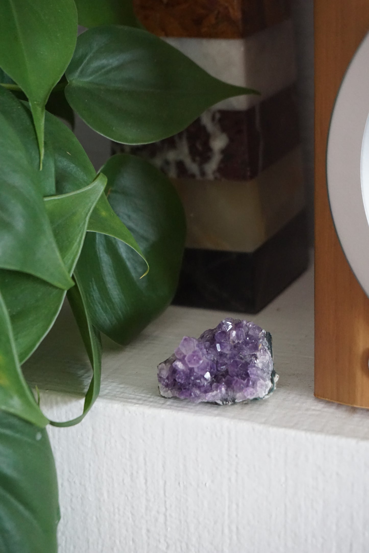 Amethyst: A captivating and iconic crystal, is cherished for its rich purple hues and its profound spiritual properties.