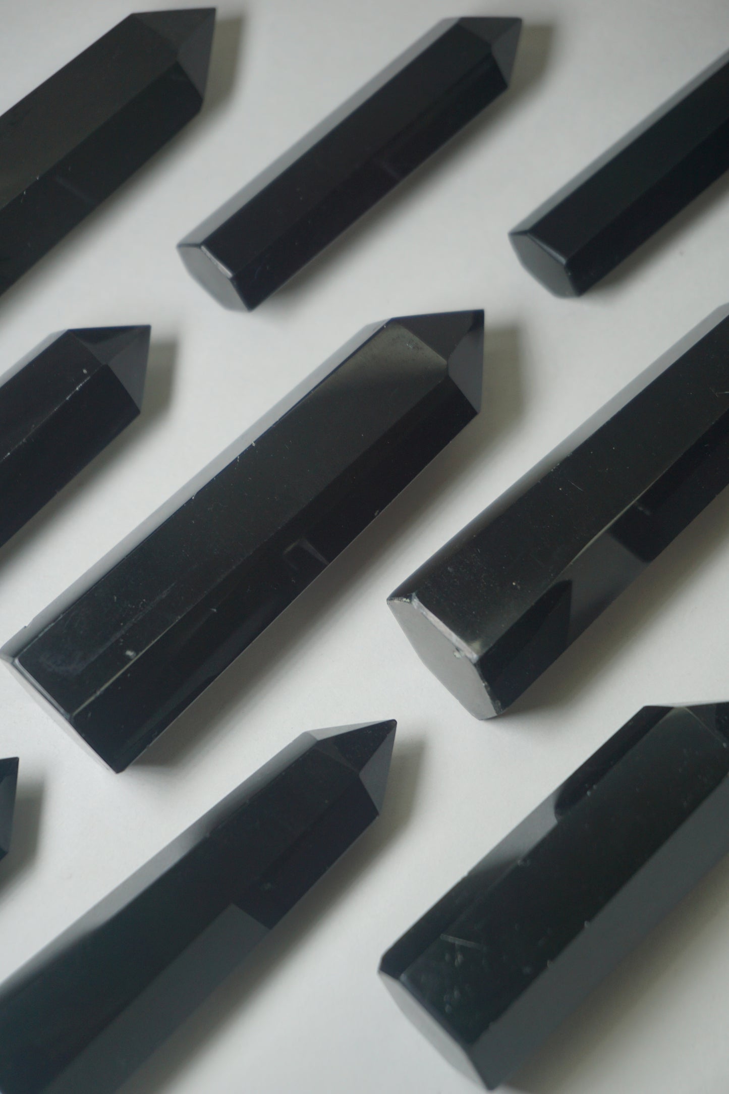 Black Obsidian: A potent and grounding crystal, is revered for its intense protective properties and transformative energy.