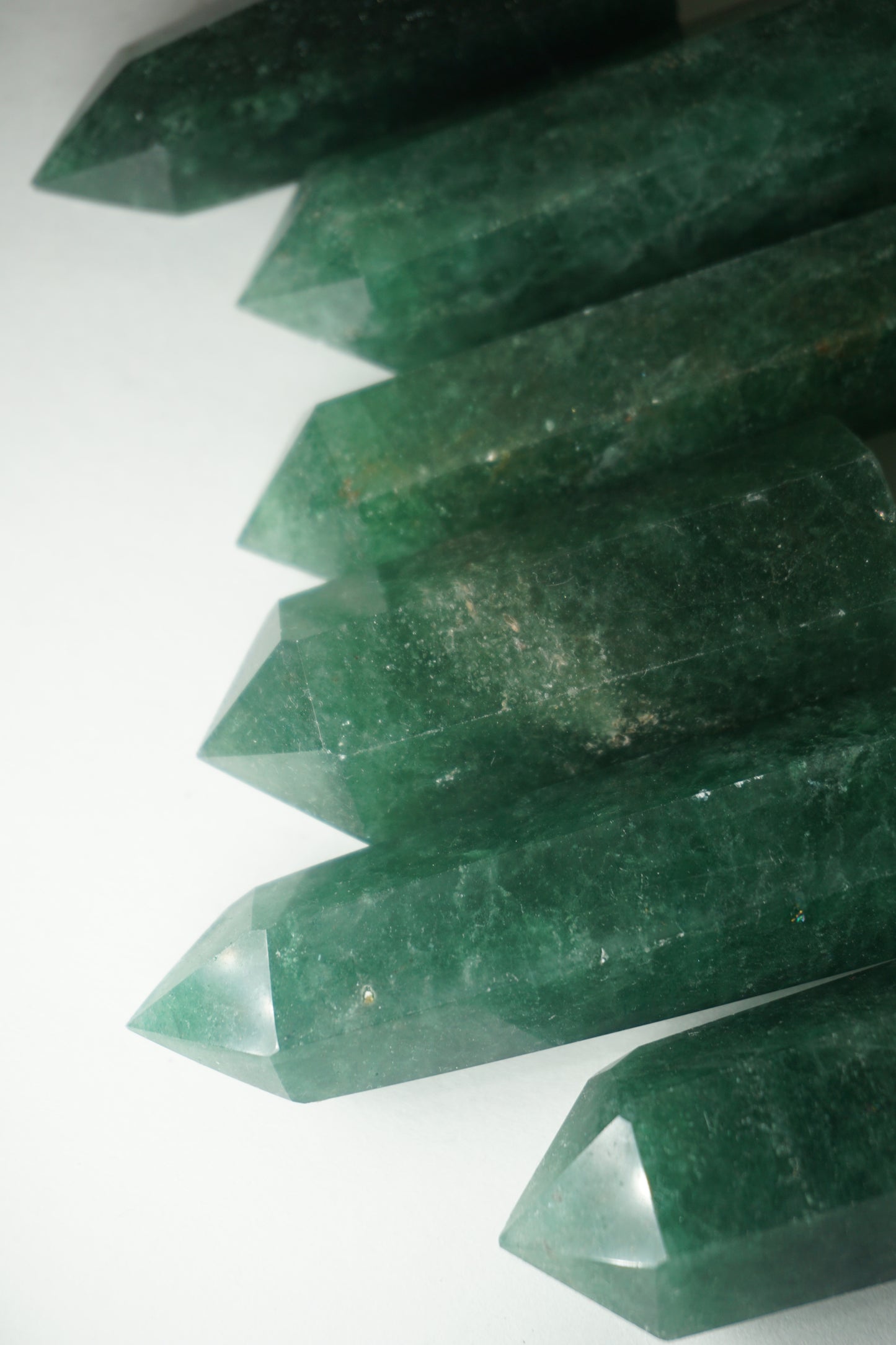 Green Strawberry Quartz: A rare and captivating crystal, combines the soothing energy of green with the nurturing qualities of strawberry quartz.