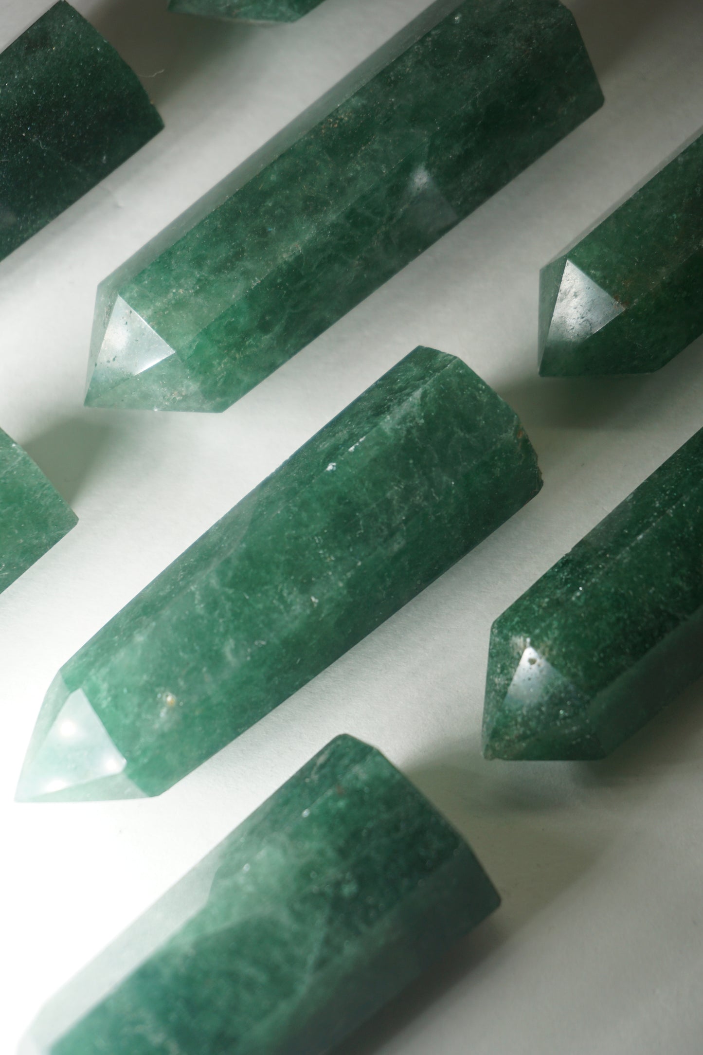 Green Strawberry Quartz: A rare and captivating crystal, combines the soothing energy of green with the nurturing qualities of strawberry quartz.