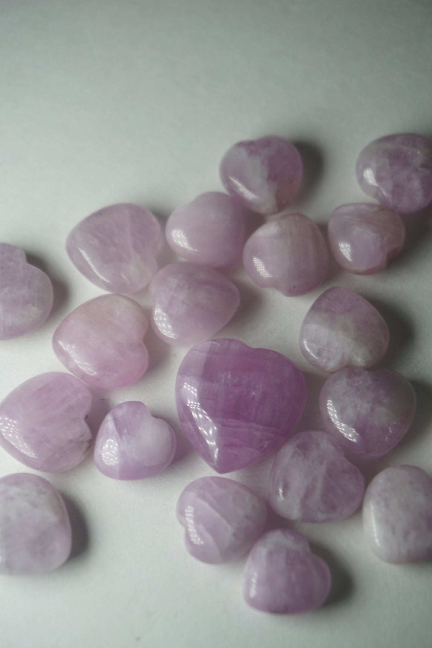 Kunzite: An exquisite and delicate crystal, is renowned for its soft pink to lilac hues that radiate a gentle and loving energy. With its connection to the Heart chakra, Kunzite is believed to open the heart to unconditional love, self-acceptance, and emotional healing.