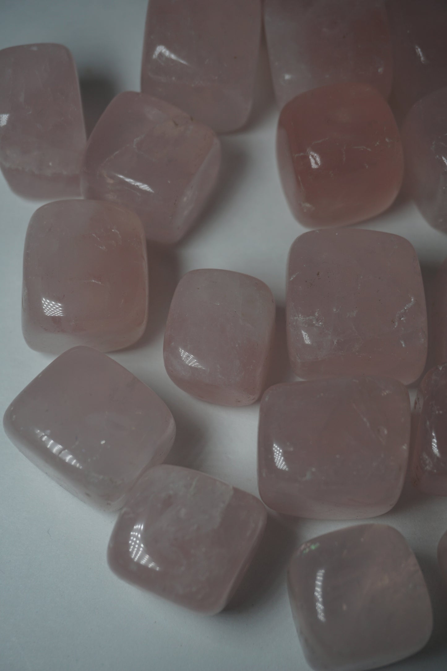 Rose Quartz: A gentle and universally cherished crystal, is treasured for its delicate pink hues and its profound connection to love and compassion. With its association to the Heart chakra, Rose Quartz promotes emotional healing, self-love, and harmony in relationships.