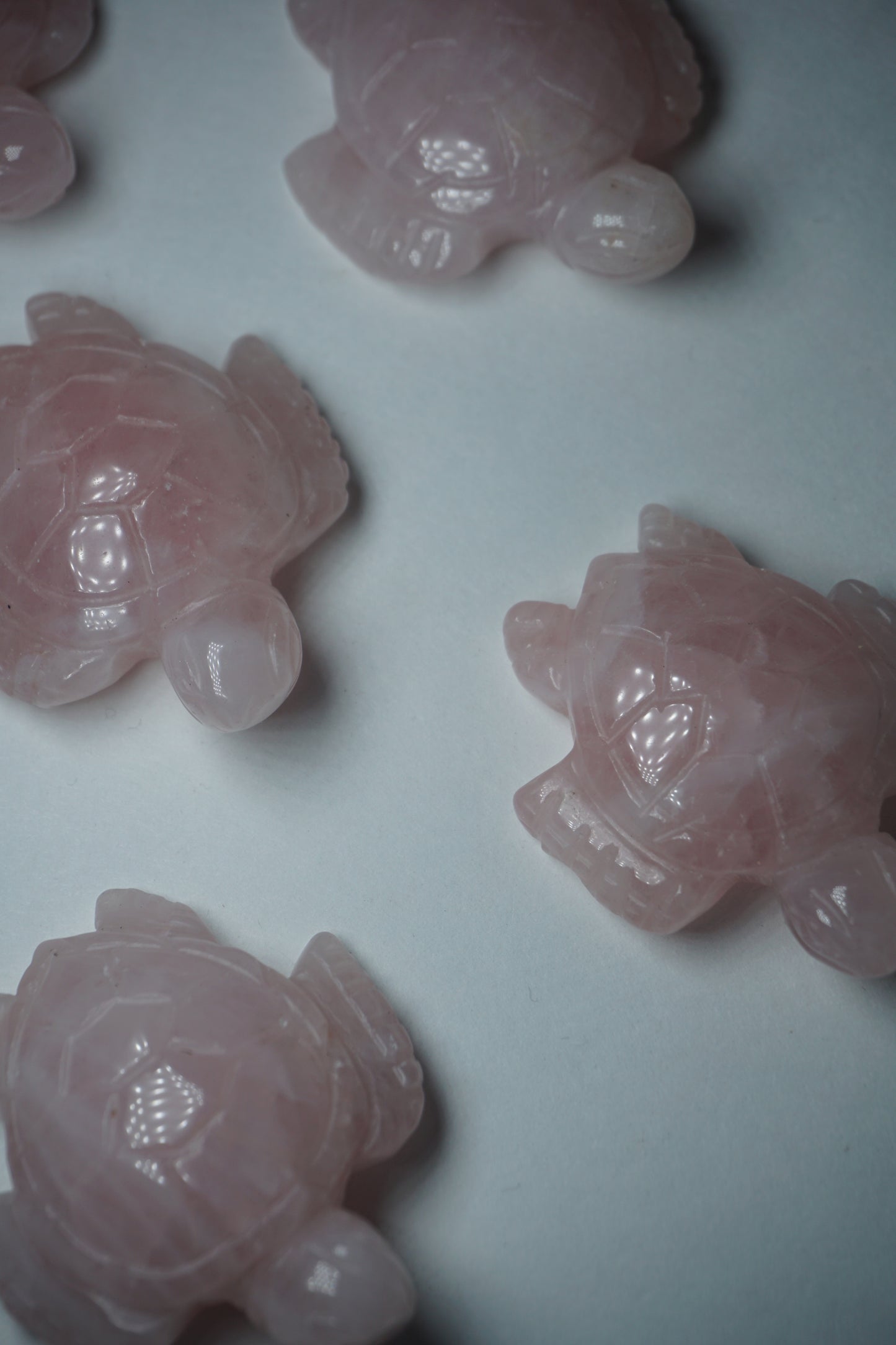 Rose Quartz: A gentle and universally cherished crystal, is treasured for its delicate pink hues and its profound connection to love and compassion. With its association to the Heart chakra, Rose Quartz promotes emotional healing, self-love, and harmony in relationships.