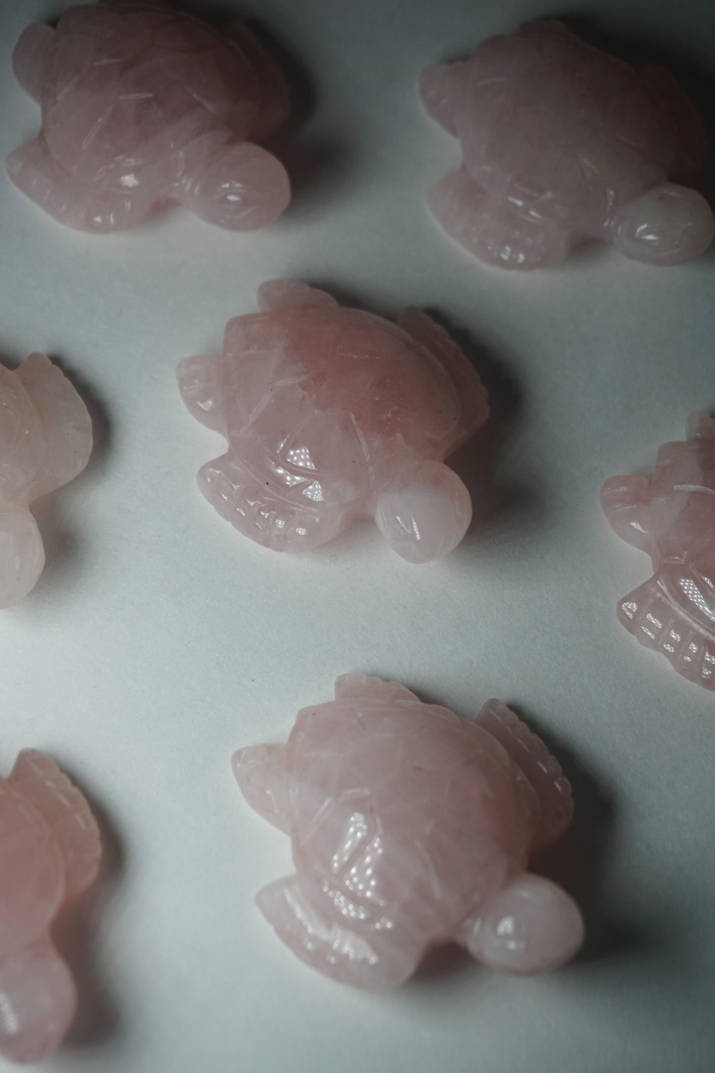 Rose Quartz: A gentle and universally cherished crystal, is treasured for its delicate pink hues and its profound connection to love and compassion. With its association to the Heart chakra, Rose Quartz promotes emotional healing, self-love, and harmony in relationships.