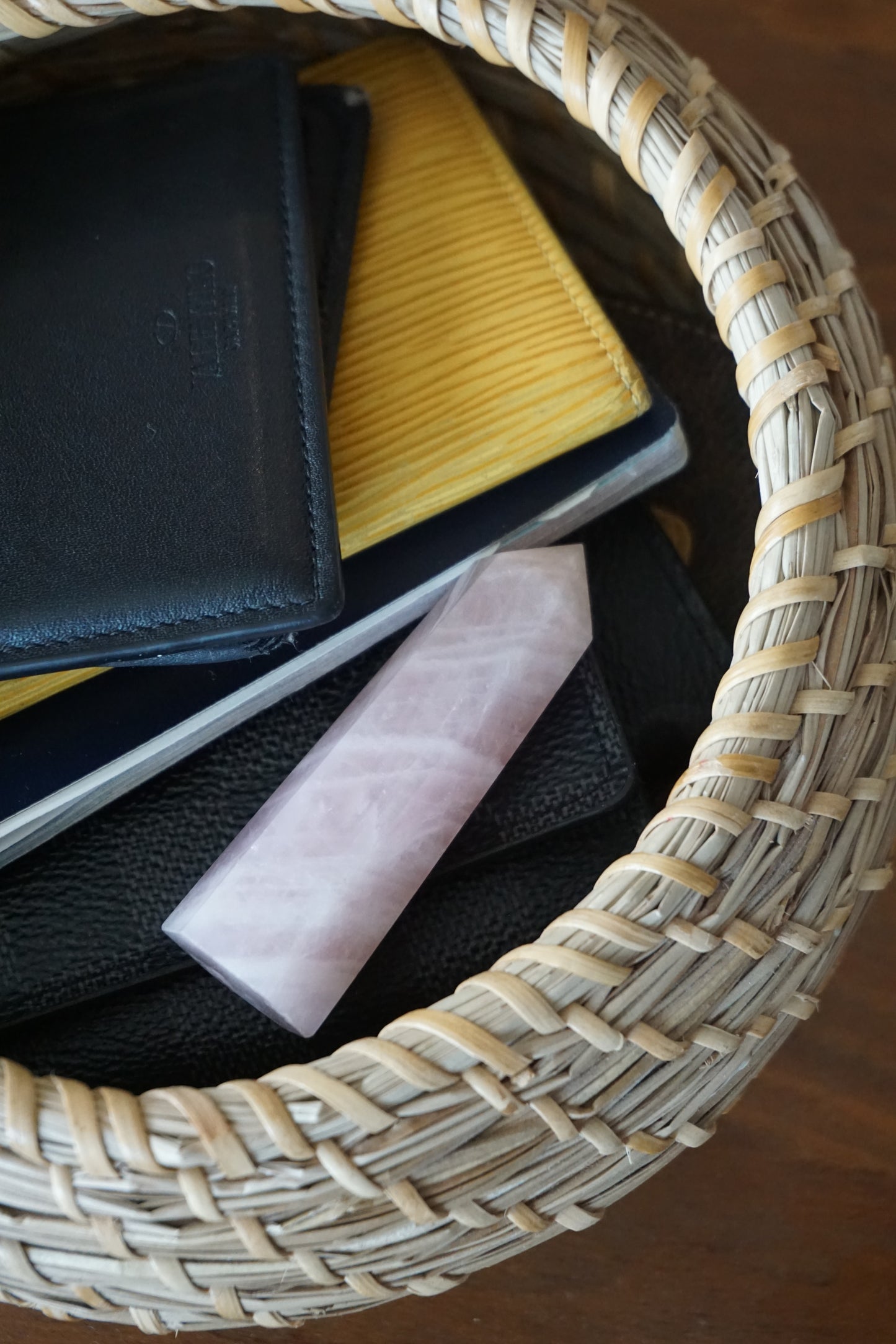 Rose Quartz: A gentle and universally cherished crystal, is treasured for its delicate pink hues and its profound connection to love and compassion. With its association to the Heart chakra, Rose Quartz promotes emotional healing, self-love, and harmony in relationships.