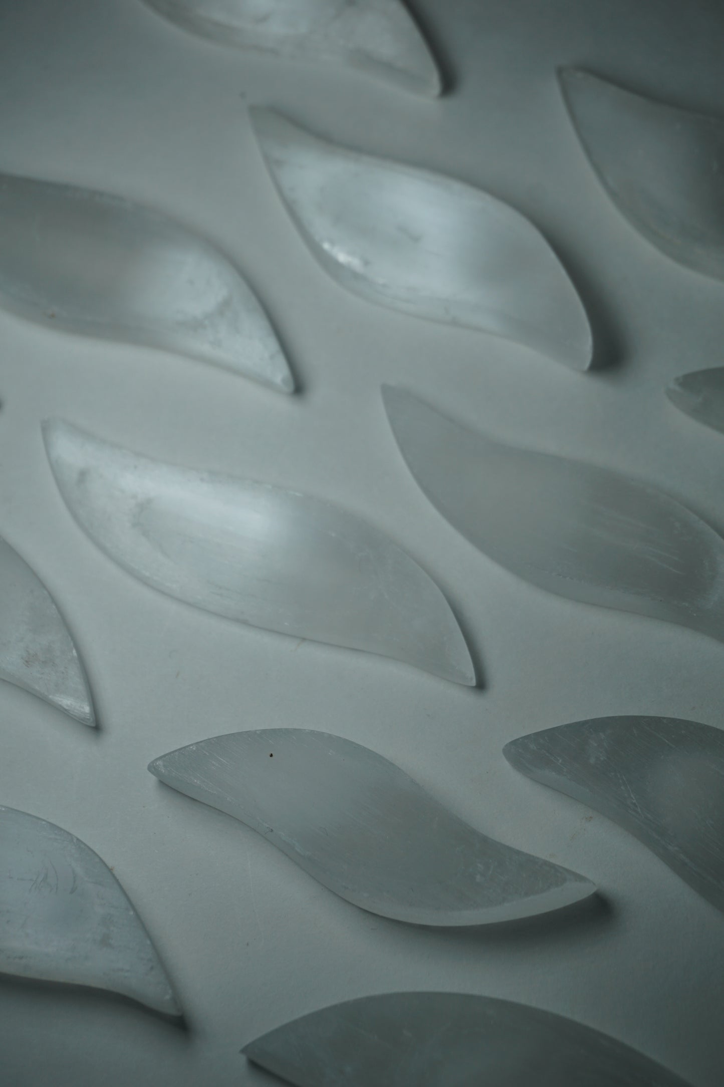 Selenite: A luminous and ethereal crystal, is revered for its radiant white appearance and its potent connection to higher realms. With its association to the Crown chakra, Selenite is believed to enhance spiritual awareness, communication with angels, and deep meditation.
