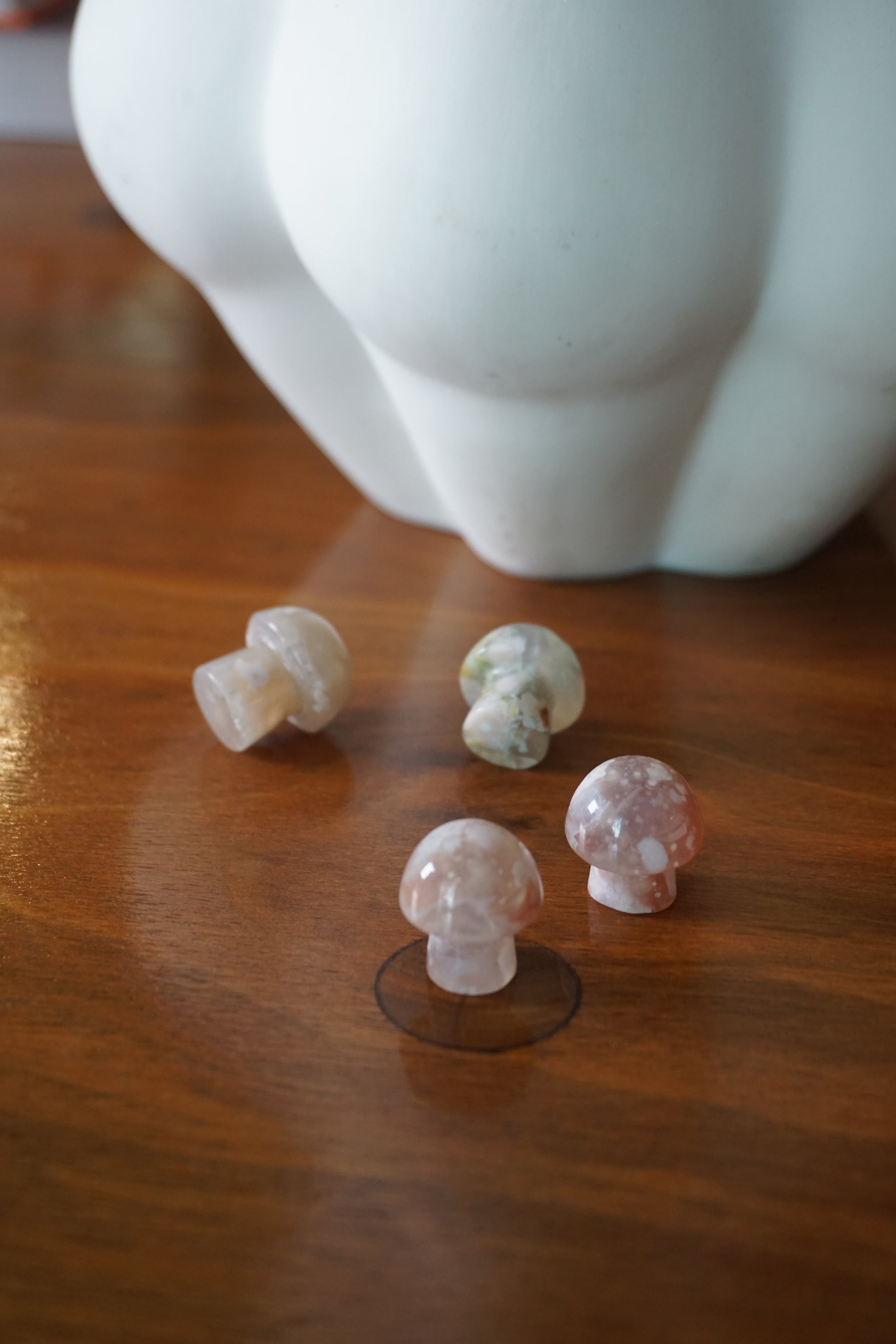 Flower Agate: Assists in visualizing the growth process, acknowledging and enjoying each stage. It assists us in reaching our full potential by shielding us from worries and self-doubt.
