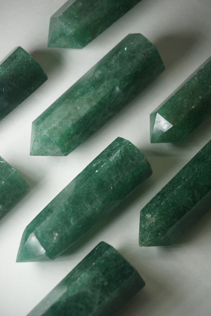 Green Strawberry Quartz: A rare and captivating crystal, combines the soothing energy of green with the nurturing qualities of strawberry quartz.
