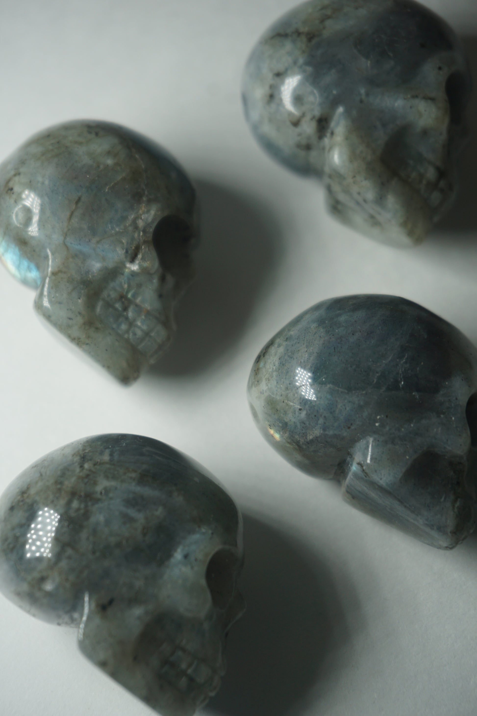 Labradorite: A mesmerizing and iridescent crystal known as the "Stone of Magic," captivates with its play of colors that shift and shimmer when viewed from different angles.