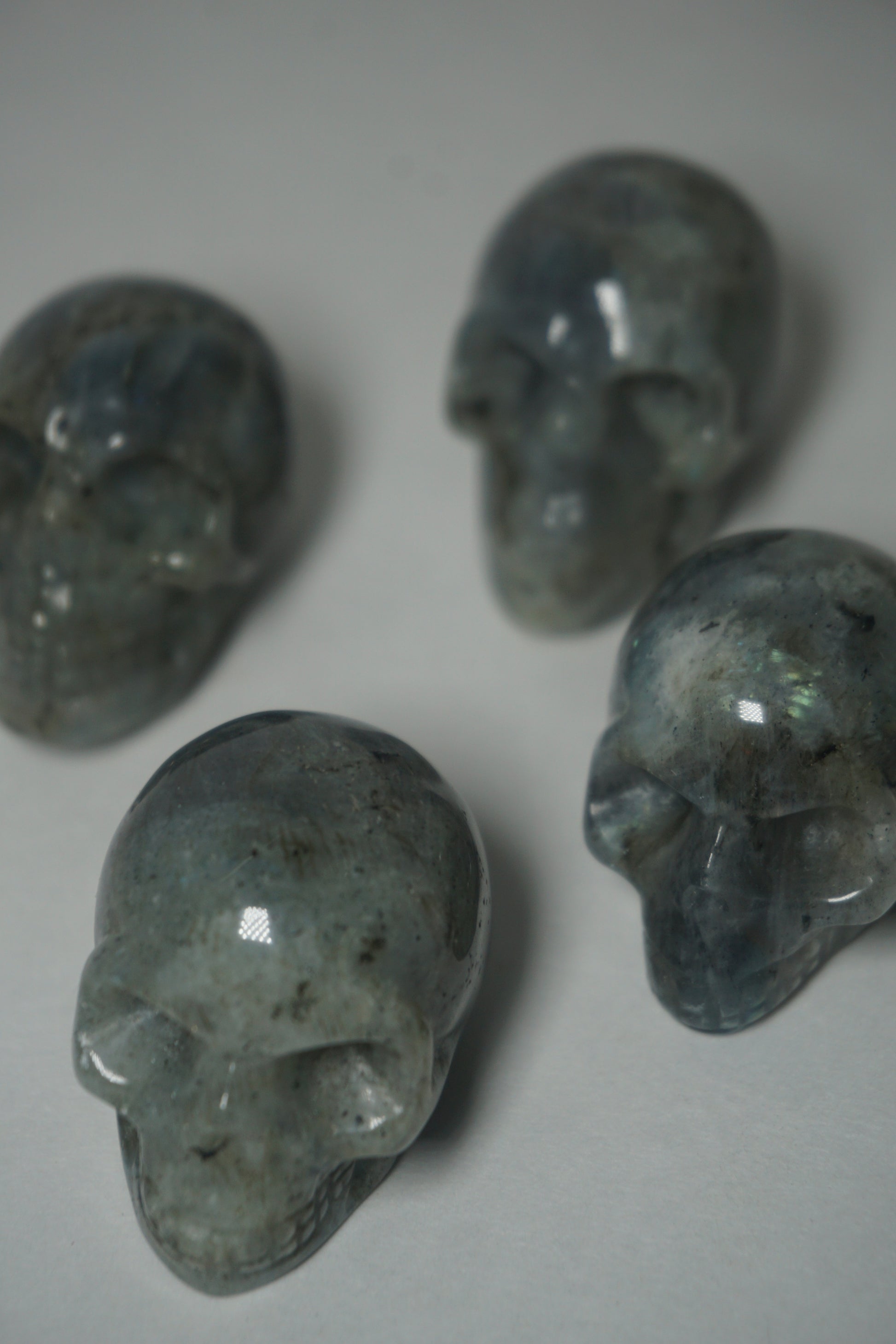 Labradorite: A mesmerizing and iridescent crystal known as the "Stone of Magic," captivates with its play of colors that shift and shimmer when viewed from different angles.