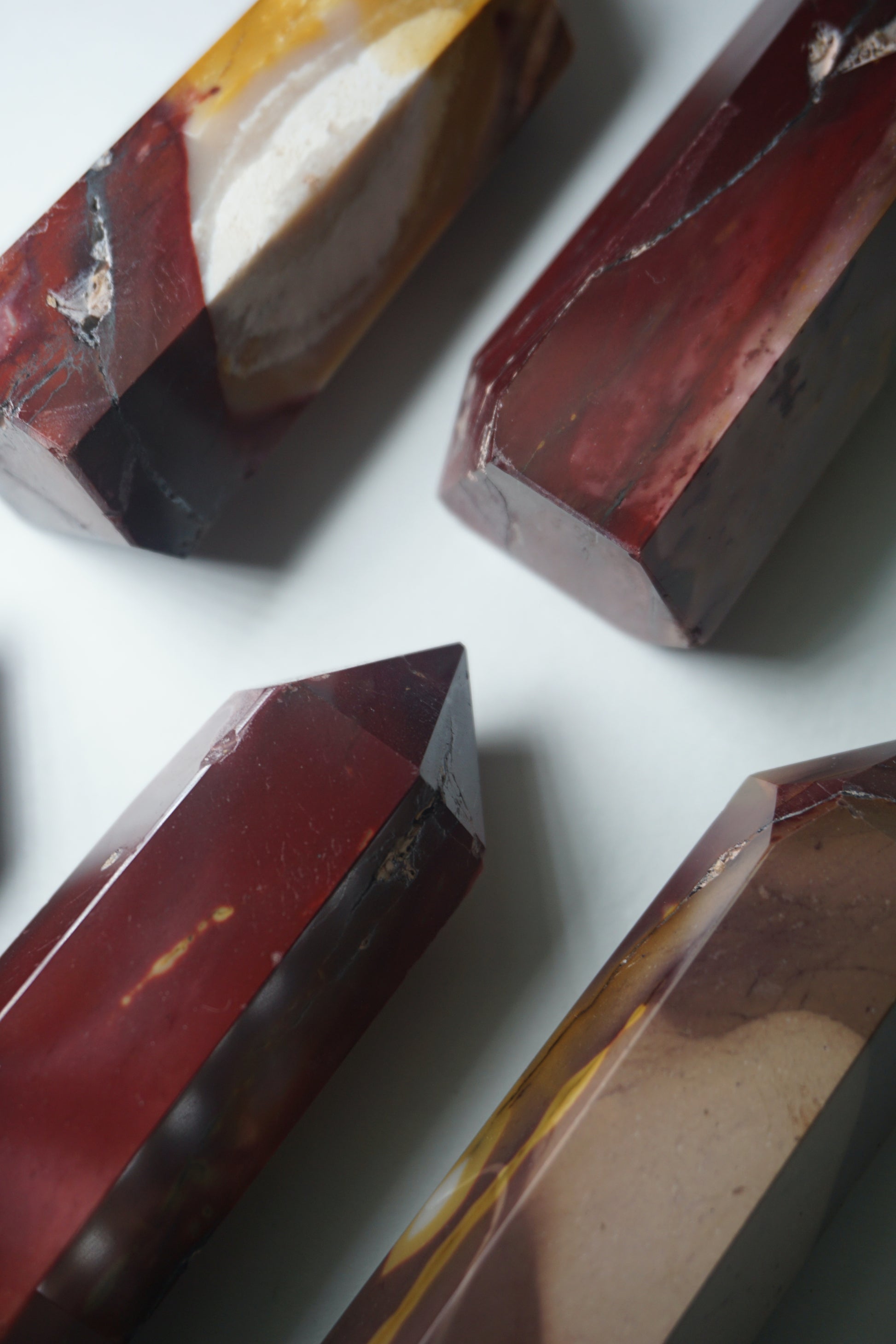 Mookaite: A vibrant and earthy crystal, is celebrated for its rich and varied colors that reflect the beauty of the Australian outback. With its grounding and nurturing energy, Mookaite promotes a deep connection to the Earth and a sense of adventure.
