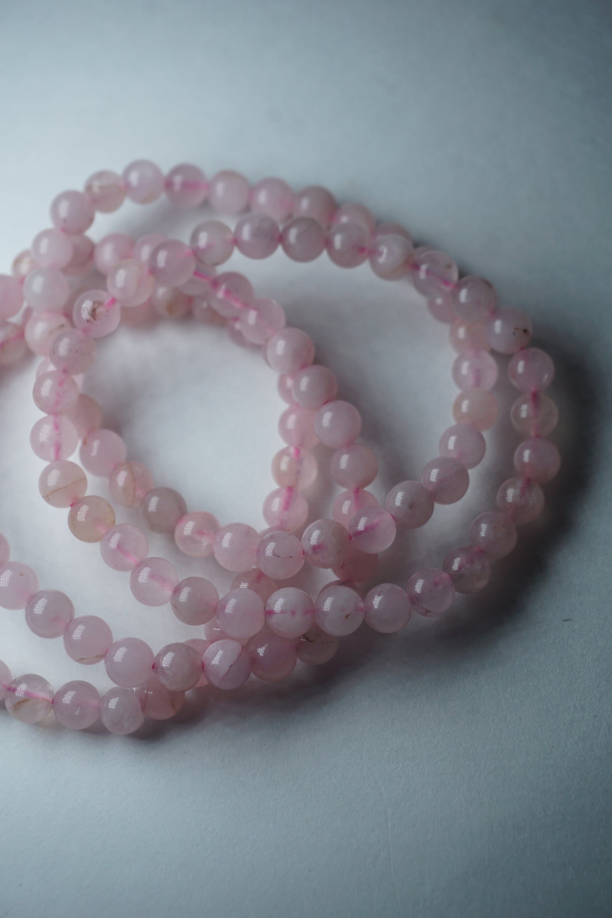 Rose Quartz: A gentle and universally cherished crystal, is treasured for its delicate pink hues and its profound connection to love and compassion. With its association to the Heart chakra, Rose Quartz promotes emotional healing, self-love, and harmony in relationships.