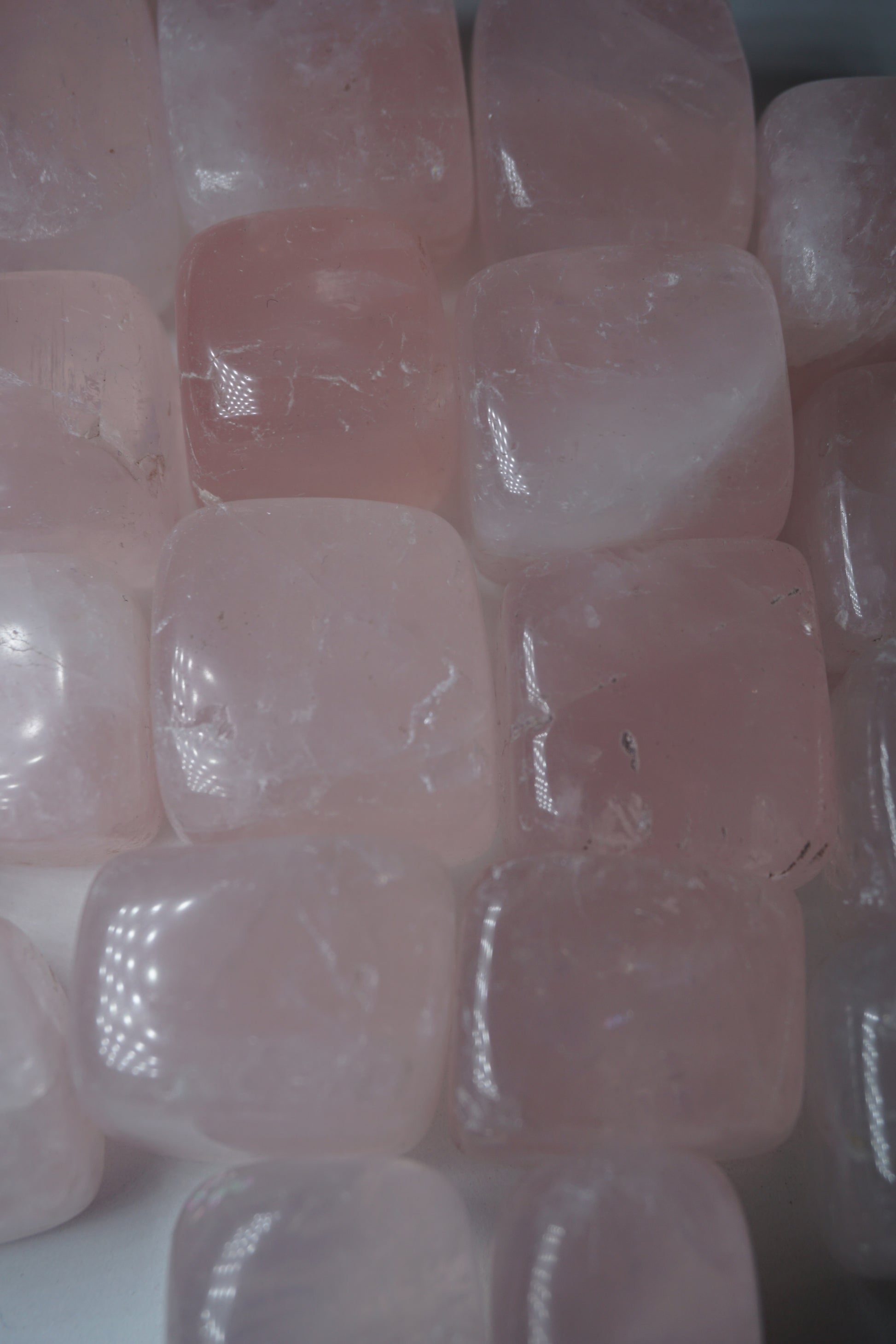 Rose Quartz: A gentle and universally cherished crystal, is treasured for its delicate pink hues and its profound connection to love and compassion. With its association to the Heart chakra, Rose Quartz promotes emotional healing, self-love, and harmony in relationships.