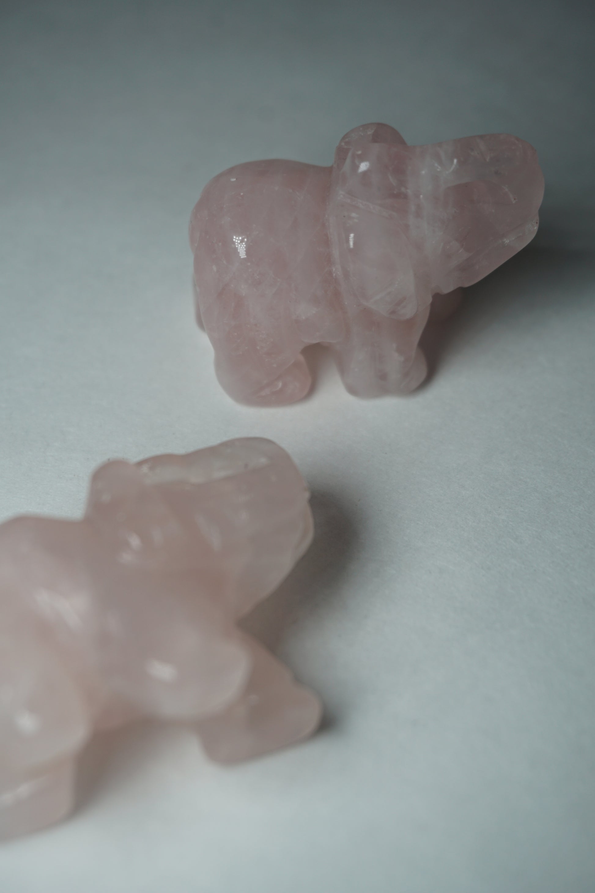 Rose Quartz: A gentle and universally cherished crystal, is treasured for its delicate pink hues and its profound connection to love and compassion. With its association to the Heart chakra, Rose Quartz promotes emotional healing, self-love, and harmony in relationships.