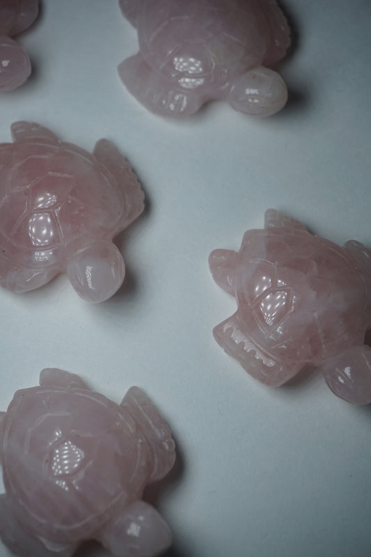 Rose Quartz: A gentle and universally cherished crystal, is treasured for its delicate pink hues and its profound connection to love and compassion. With its association to the Heart chakra, Rose Quartz promotes emotional healing, self-love, and harmony in relationships.