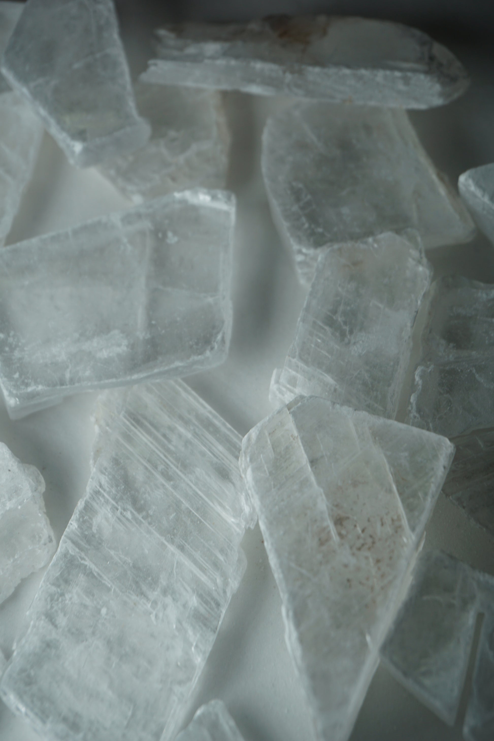 Selenite: A luminous and ethereal crystal, is revered for its radiant white appearance and its potent connection to higher realms. With its association to the Crown chakra, Selenite is believed to enhance spiritual awareness, communication with angels, and deep meditation.