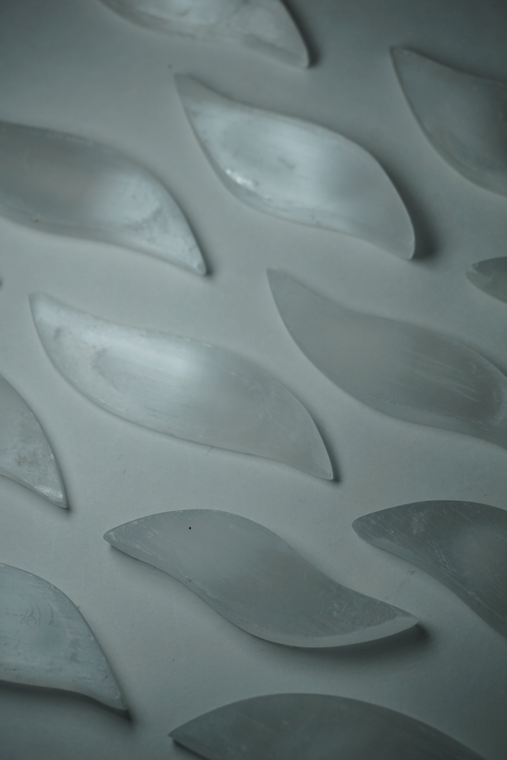Selenite: A luminous and ethereal crystal, is revered for its radiant white appearance and its potent connection to higher realms. With its association to the Crown chakra, Selenite is believed to enhance spiritual awareness, communication with angels, and deep meditation.