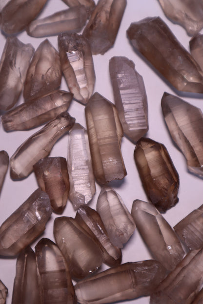 Smokey Lemurian: A unique variation of the renowned Lemurian Quartz, possess a rich smoky hue that infuses them with grounding and protective energies.
