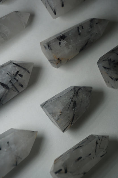 tourmalated | rutile quartz crystal tower